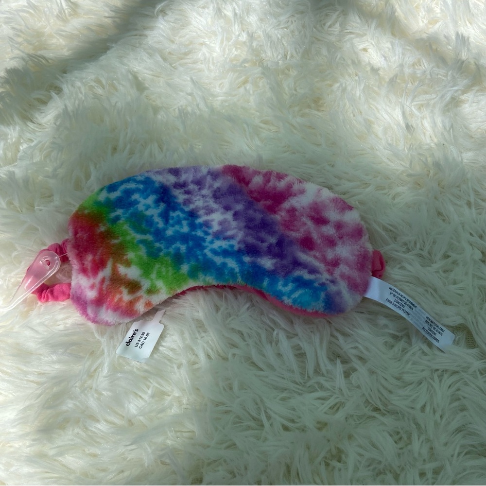 Claire’s Colorful Plush Tie-Dye Sleep Mask